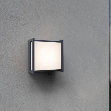 Image of Lutec Qubo 140 LED Outdoor Flush Wall Light