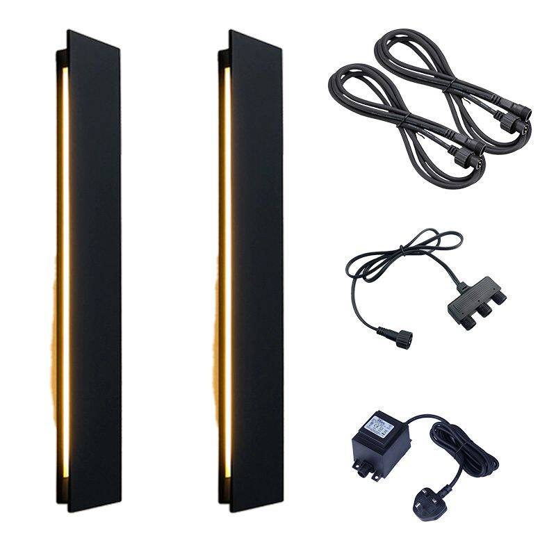 Image of Easyfit 12V Garden Lights - Poppy LED Outdoor Flush Wall Light Kit - 2 Lights