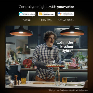 Image of Philips Hue 9W Multi Colour Smart Dimmable LED Bulb Screw Cap - Pack of 2