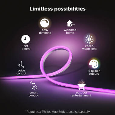 Image of Philips Hue 2M Outdoor Multi Colour Smart LED Strip