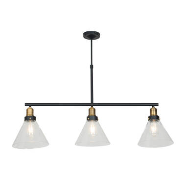Edit Factory Glass 3 Light Bar Ceiling Pendant