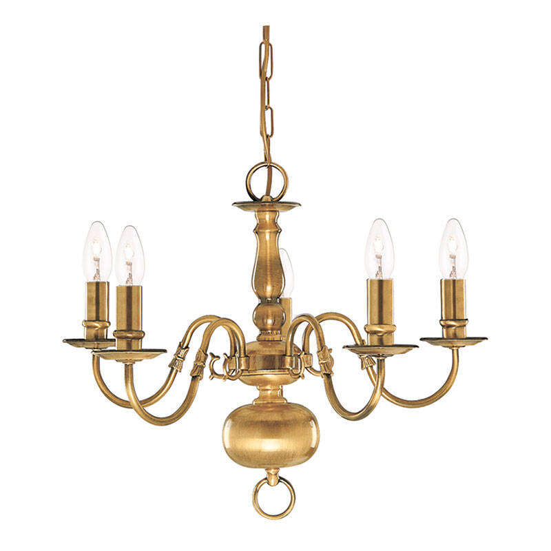 Image of Searchlight Flemish 5 Light Chandelier