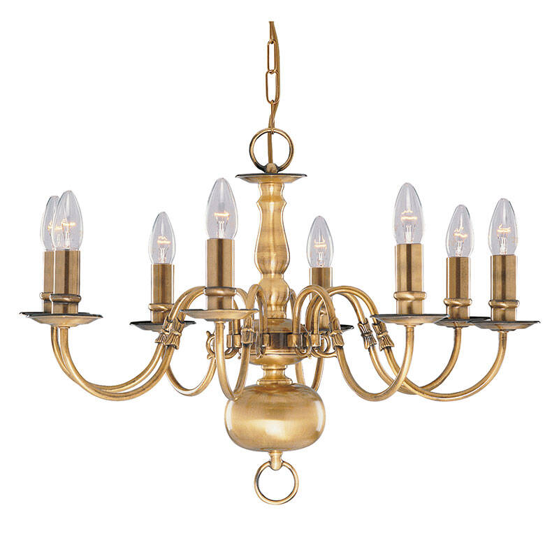 Image of Searchlight Flemish 8 Light Chandelier