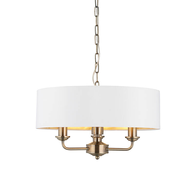 Image of Endon Highclere 3 Light Ceiling Pendant Light