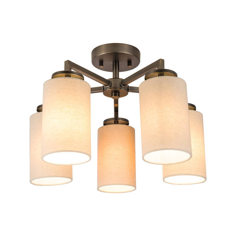 Image of Wisteria Brook 5 Arm Semi-Flush Ceiling Light