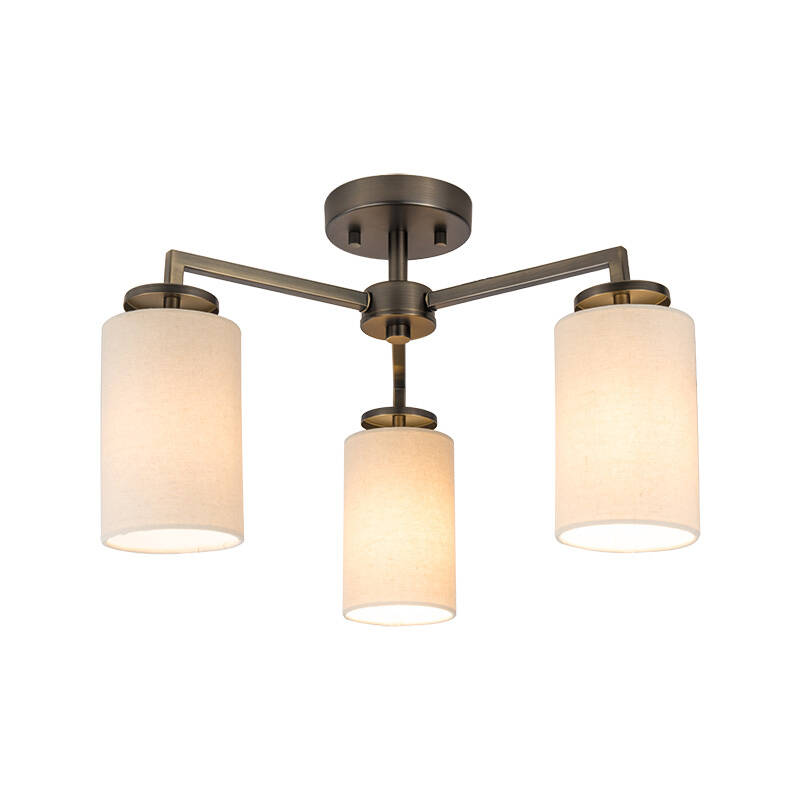 Image of Wisteria Brook 3 Arm Semi-Flush Ceiling Light