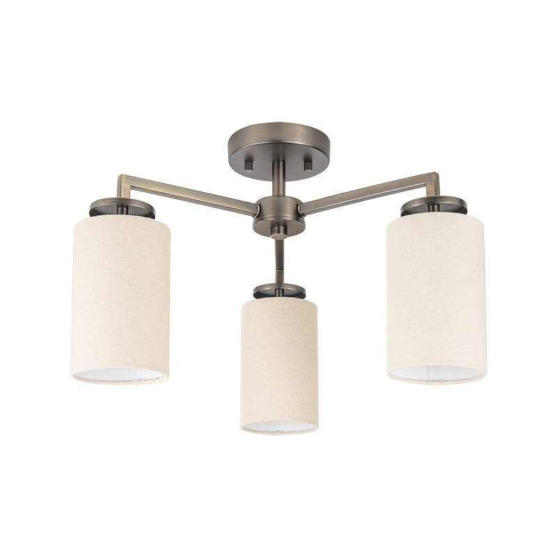 Image of Wisteria Brook 3 Arm Semi-Flush Ceiling Light
