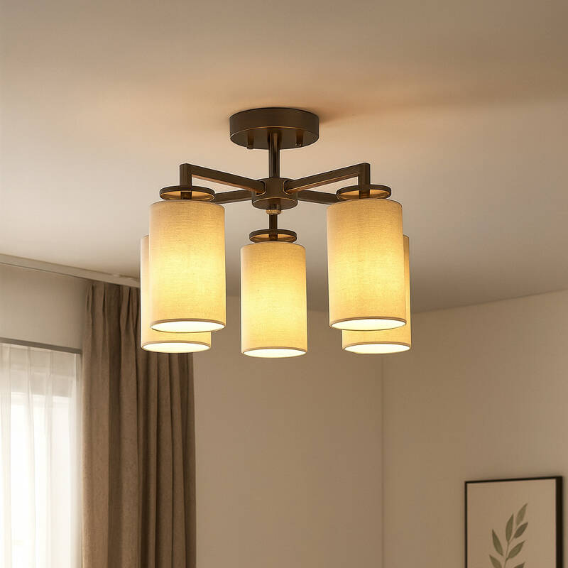 Image of Wisteria Brook 5 Arm Semi-Flush Ceiling Light