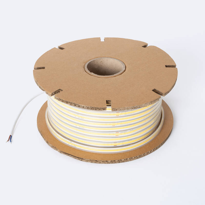 Image of 50M IP65 220V Dimmable Daylight 5000K COB LED Autorectified Silicone Flex Strip Kit