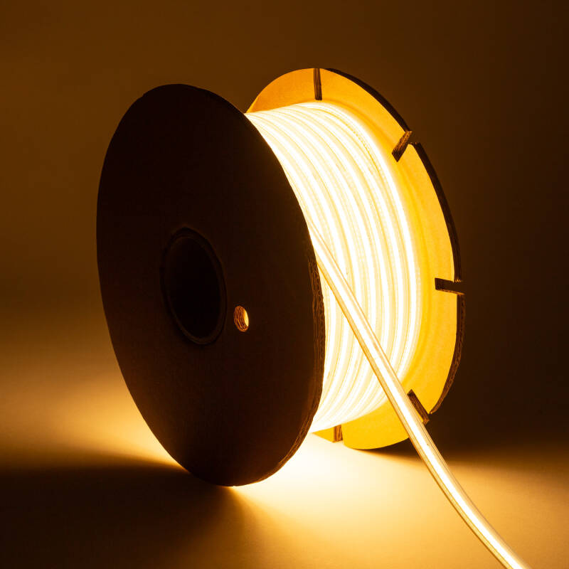 Image of 50M IP65 220V Dimmable Daylight 5000K COB LED Autorectified Silicone Flex Strip Kit