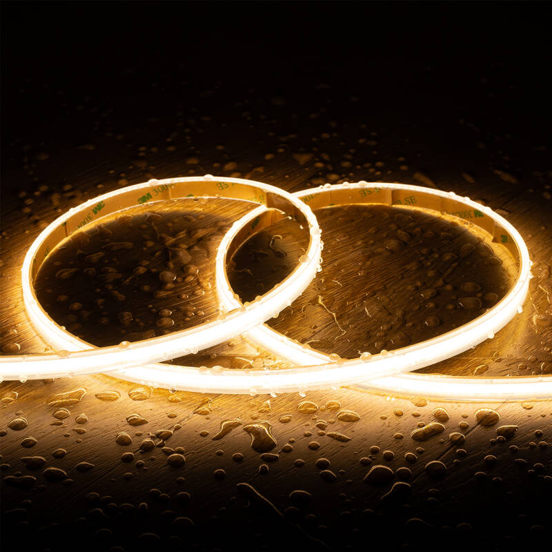 Image of 50M IP65 220V Dimmable Daylight 5000K COB LED Autorectified Silicone Flex Strip Kit