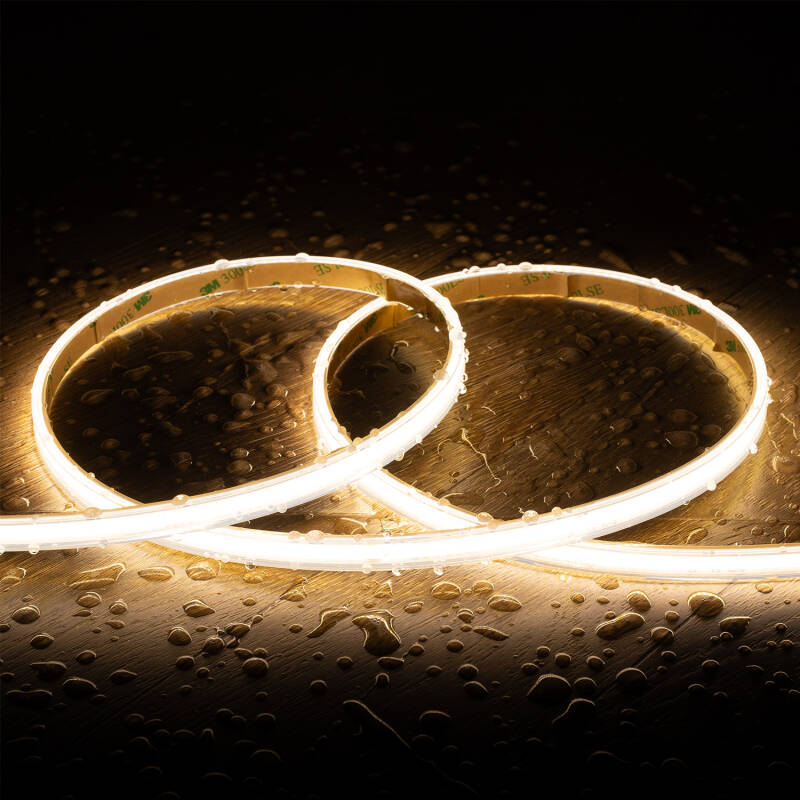 Image of 50M IP65 220V Dimmable Daylight 5000K COB LED Autorectified Silicone Flex Strip Kit