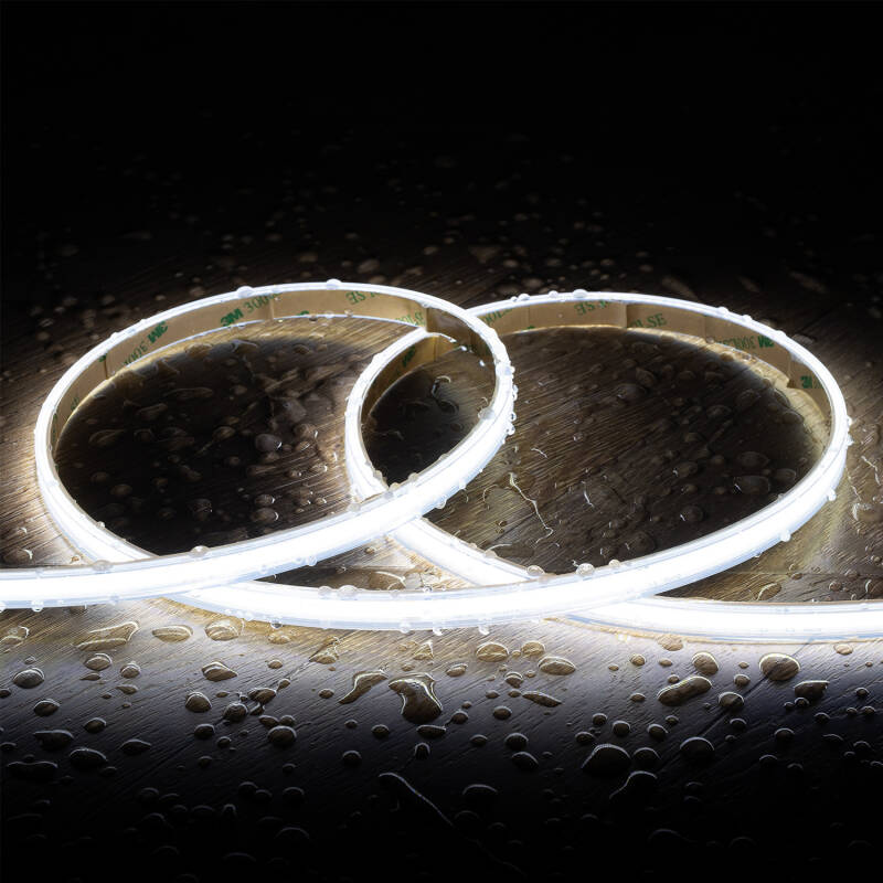 Image of 50M IP65 220V Dimmable Daylight 5000K COB LED Autorectified Silicone Flex Strip Kit