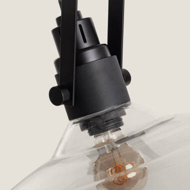 Image of Westport Bay Cross Knurl Glass Ceiling Pendant Light