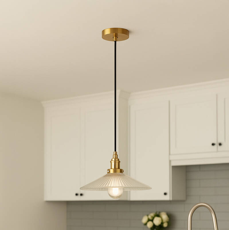 Image of Wisteria Serena Clear Glass Ceiling Pendant Light
