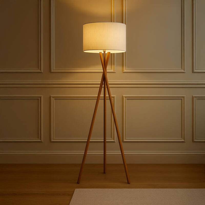 Image of Wisteria Lilian Wood Floor Lamp