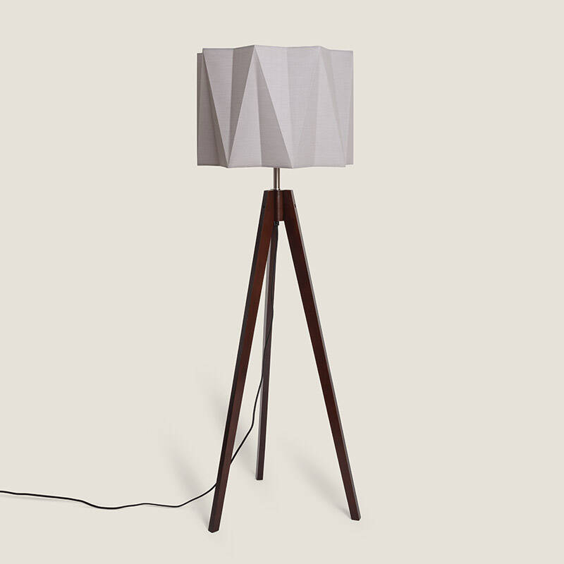 Image of Edit Dalston Tripod Floor Lamp with Grey Fabric Shade