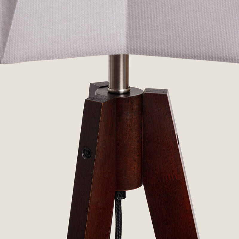 Image of Edit Dalston Tripod Floor Lamp with Grey Fabric Shade