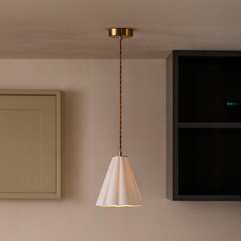 Image of Edit Iris Ceramic Ceiling Pendant Light