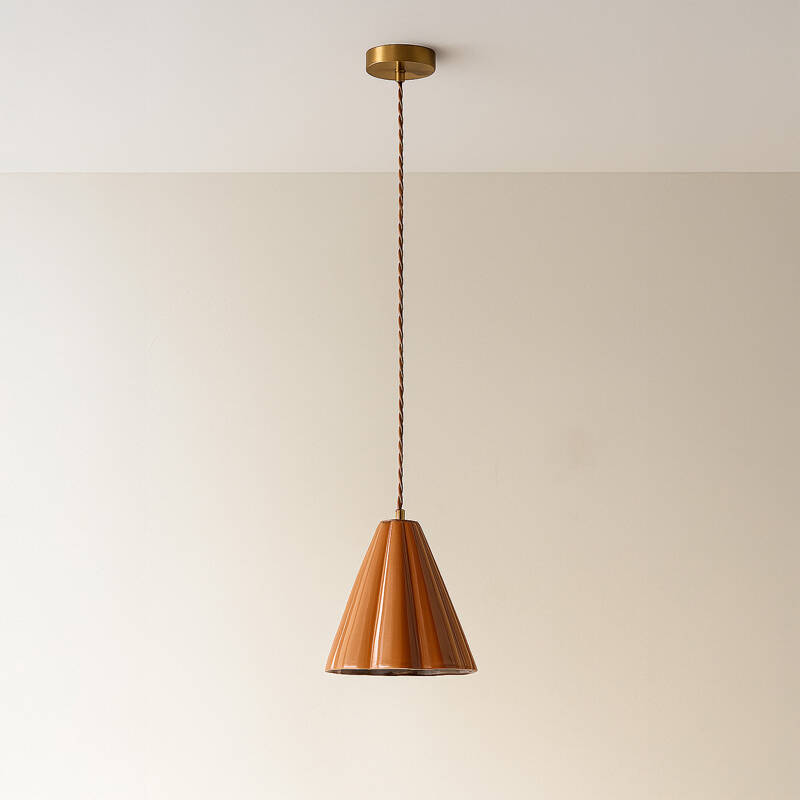 Image of Edit Iris Ceramic Ceiling Pendant Light