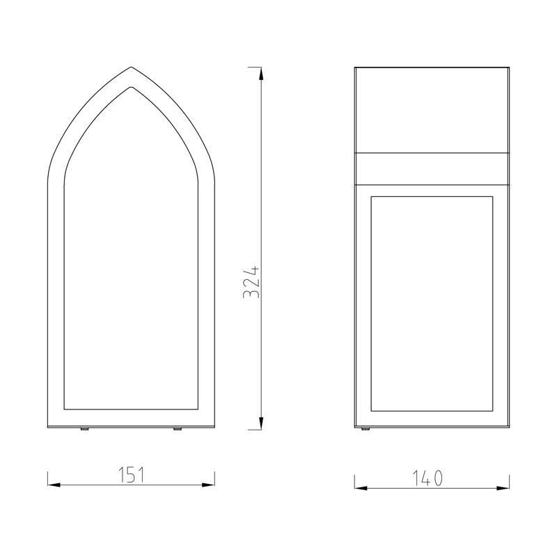 Image of Westport Darwin Glass Half Lantern Outdoor Wall Light