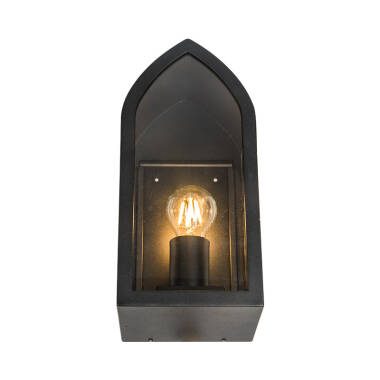 Image of Westport Darwin Glass Half Lantern Outdoor Wall Light