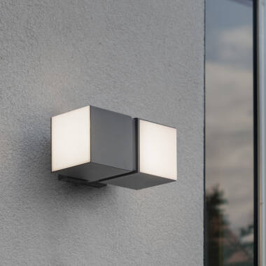 Image of Lutec Cuba LED 2 Light Adjustable Outdoor Flush Wall Light