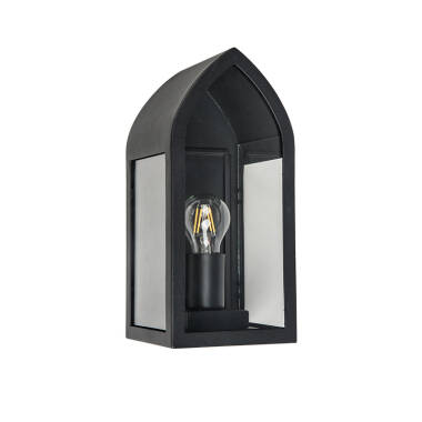Westport Darwin Glass Half Lantern Outdoor Wall Light