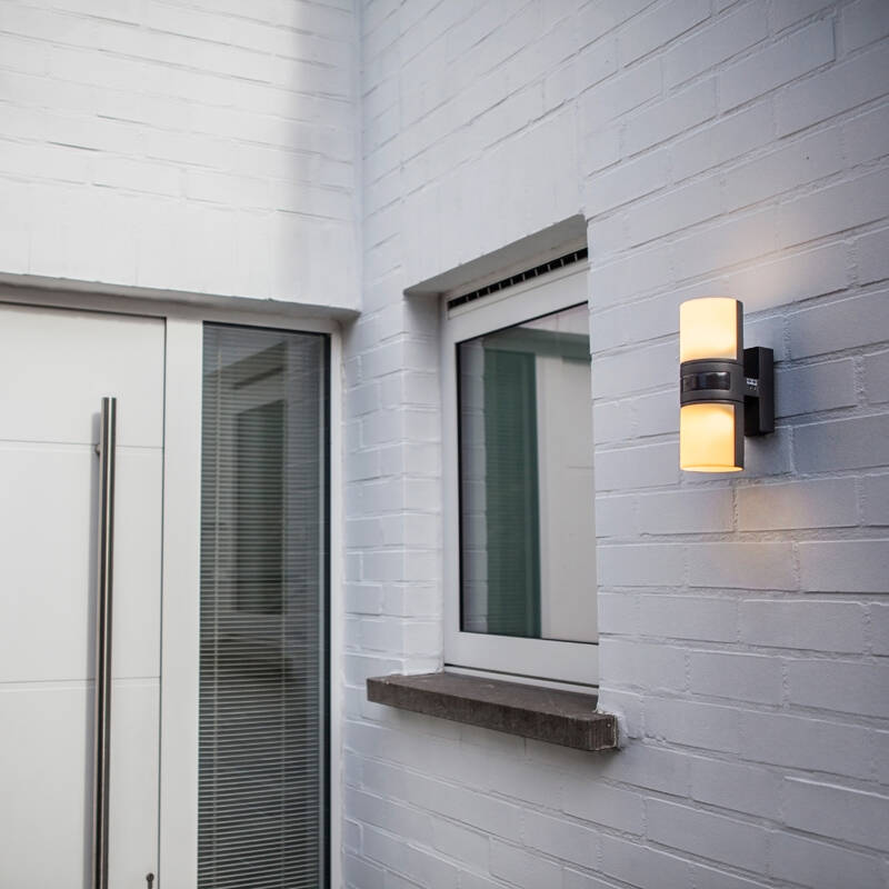 Image of Lutec Cyra LED Outdoor Up & Down Wall Light with PIR Sensor