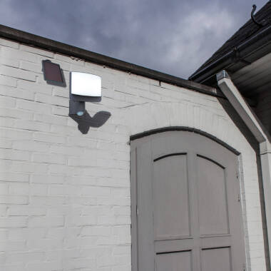 Image of Lutec Sunshine 11W 800Lm Daylight LED / Solar IP54 Floodlight with PIR Movement Sensor