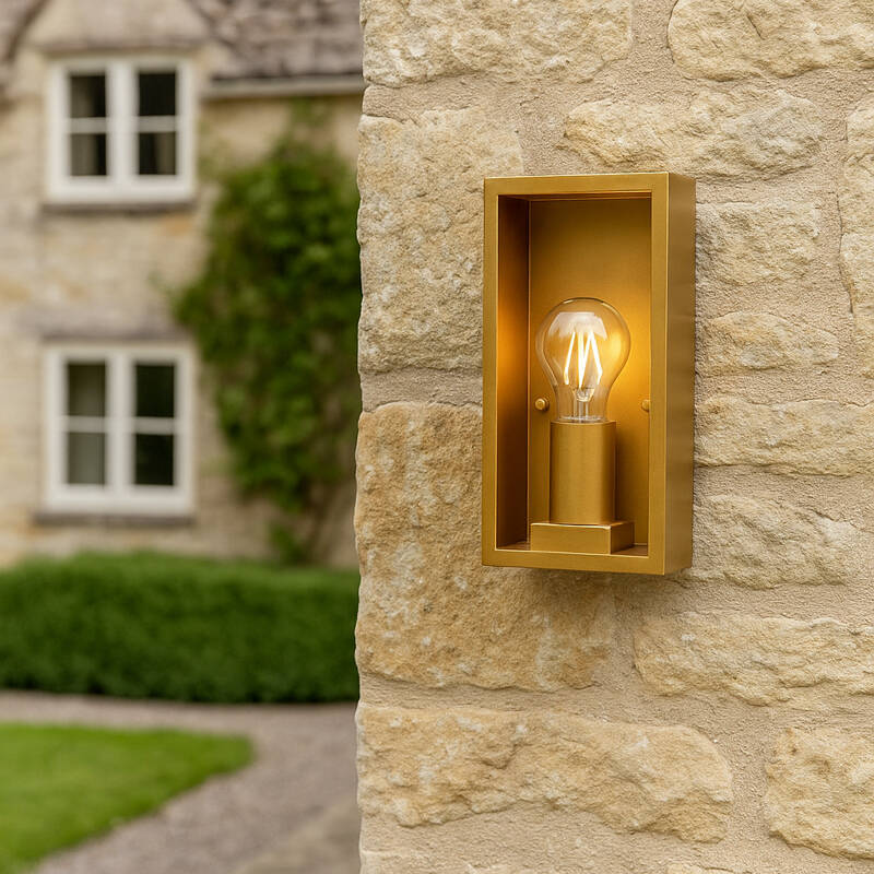Image of Westport Dublin Half Lantern Outdoor Wall Light