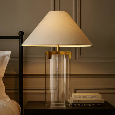 Image of Westport Hampton Tall Glass Table Lamp