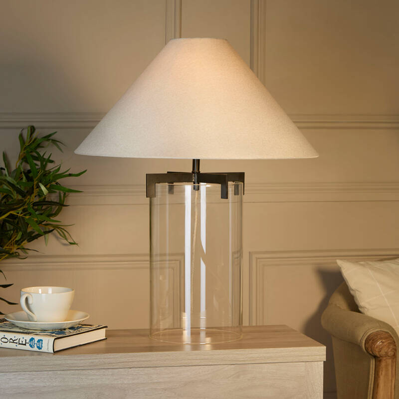 Image of Westport Hampton Tall Glass Table Lamp