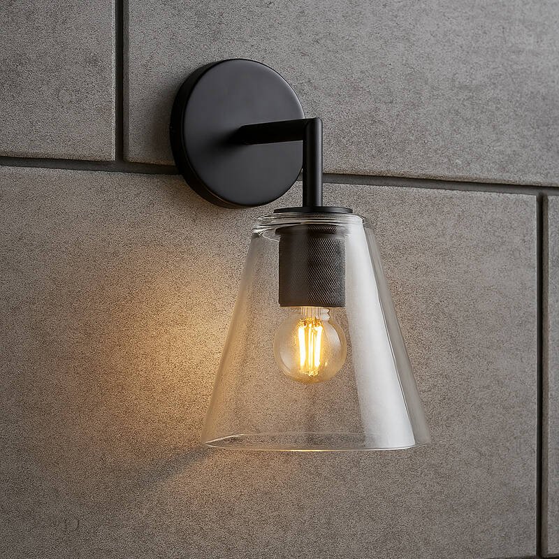 Image of Westport Knurl Glass Wall Light