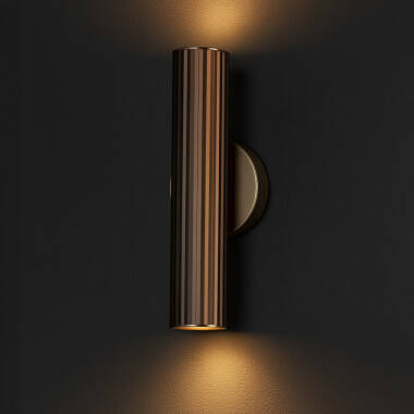 Image of Westport Silk Knurl Ridged 250 Up & Down Wall Light