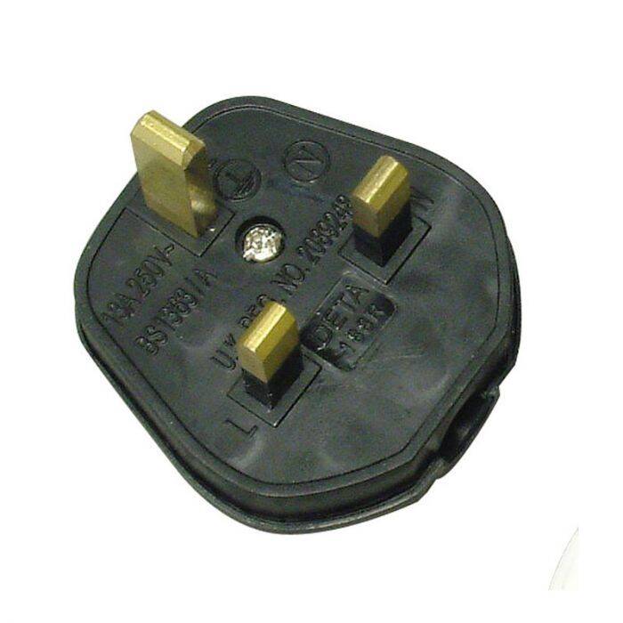 Image of Black Rubber 13A Plug
