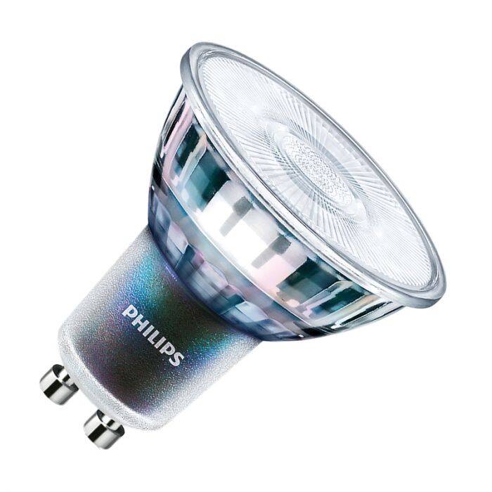 Image of Philips ExpertColour 3.9W Warm White 2700k Dimmable LED GU10 Bulb