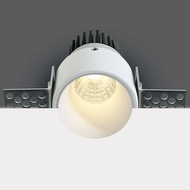 Image of Trimless Plaster-In 3W Warm White LED Fixed Downlight