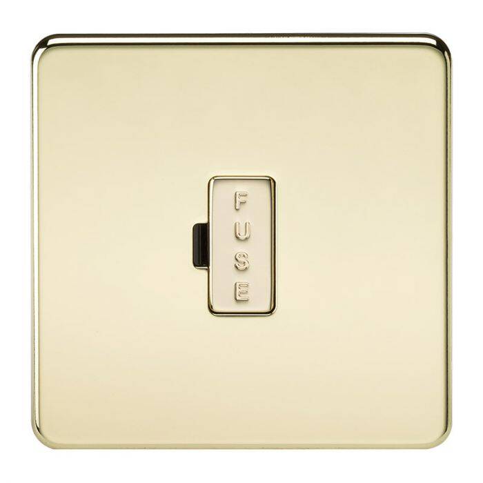 Image of Polished Brass Screwless 13A Fused Spur