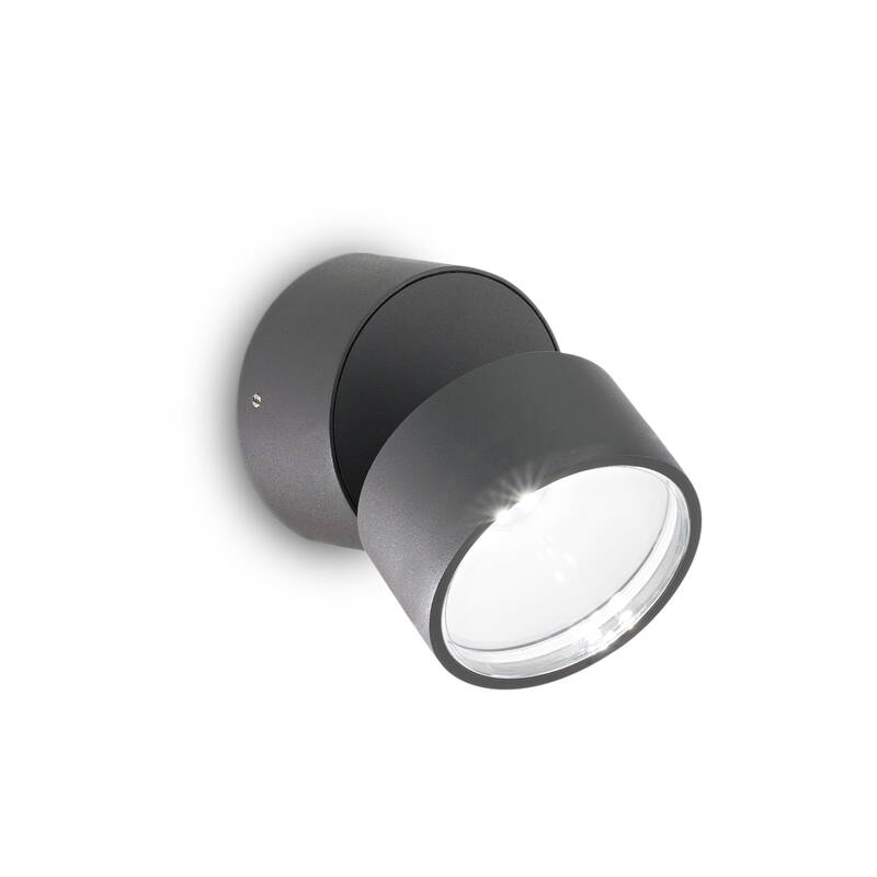 Image of Omega Round Outdoor Warm White LED Wall Mounted Spotlight