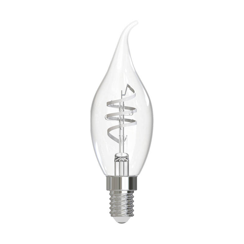 Image of Dar 4.6W Warm White Dimmable LED Decorative Filament Bent Tip Candle Bulb - Small Screw Cap