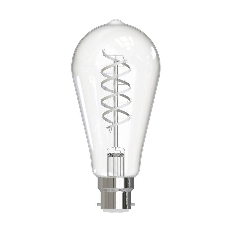 Image of Dar Rustika 8W Dimmable LED Decorative Filament Squirrel Cage Bulb - Bayonet Cap