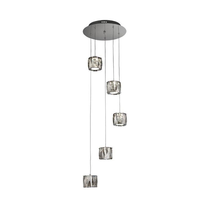 Image of Searchlight Margot 5 Light LED Glass Cascade Ceiling Pendant