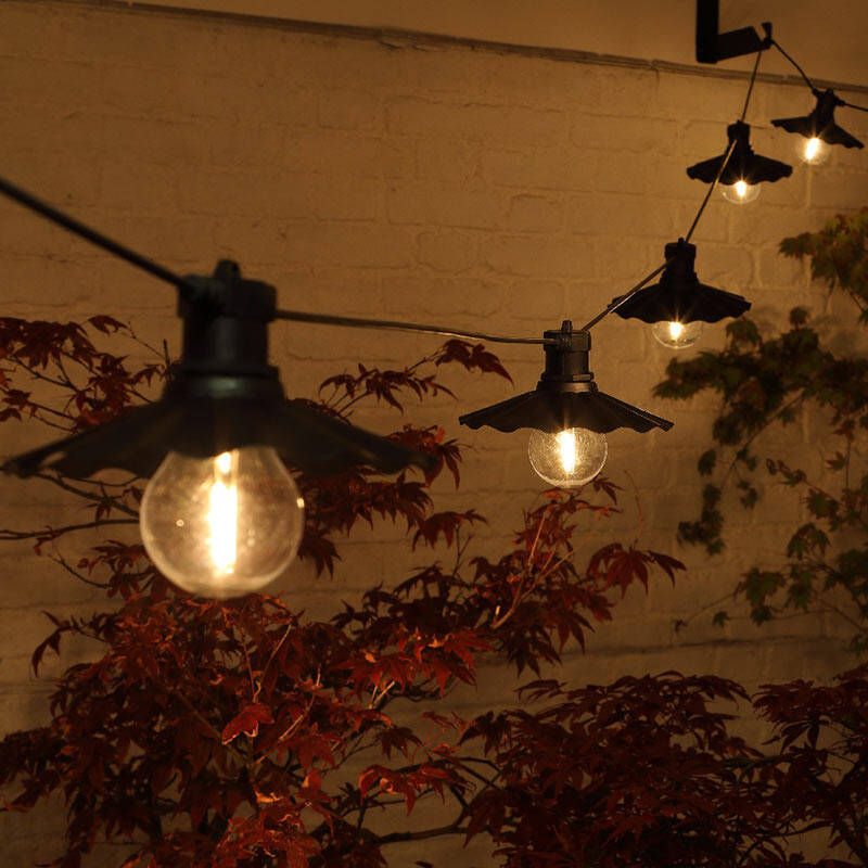 Image of 3.5M Scalloped Saucer Warm White LED GLS Connectable Festoon Lights