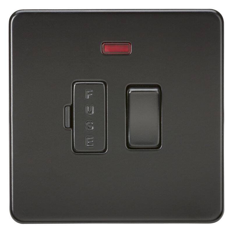 Image of Brushed Chrome Screwless 13A Switched Fused Spur Unit