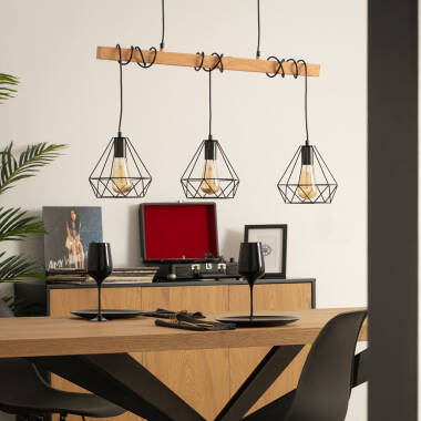 Image of Edit Sardo 3 Light Geometric Ceiling Bar Pendant Light