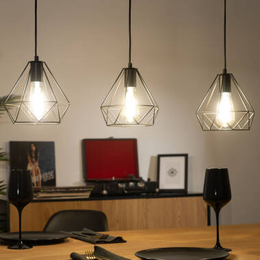 Image of Edit Sardo 3 Light Geometric Ceiling Bar Pendant Light