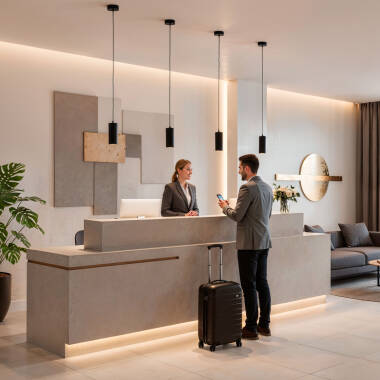 Image of Quartz Pendant in Metal  Lamp