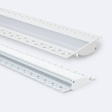 Image of Plaster-in Recessed 2m Aluminium Profile with Continuous Cover for LED Strip