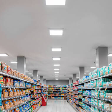 Image of 24W Square 5000K LED Flush Ceiling Light 300x300 mm